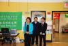 from left  Edison mayor Mrs Antonia Ricigliano. Principal/Prof. Jin Ma and Dr. ZhiyuHu